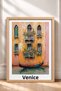 Venice Floral Balcony and Gondola Framed Painting Italy Poster Living Room Kitchen Wall Decor Itp041 - 3