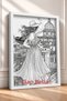Ciao Bella Written Balcony Woman with Hat Framed Painting Italy Poster Wall Decor Itp020 - 2