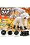 Rainy Day XS Dog Rain Boots Set of 4 Black, for Small and Medium Breed Dogs
