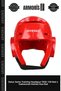 Delux Series Use Training Fighting Tksk-100 Red-L Taekwondo Helmet Size L Red