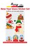 Snowman and Snow Globe Patterned Christmas Glass Sticker Set 20×35 cm - 2