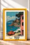 Casa Dolce Casa Pink House and Orange Car Framed Painting Italy Poster Wall Decor Itp079 - 3