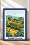 Dolce Toscana Written Tuscany with Bridges and Cypresses Framed Painting Italy Poster Wall Decor Itp073 - 3