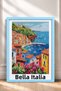 Beautiful Italy Sailing Boat Port and Flowers Framed Painting Italy Poster Wall Decor Itp065 - 3