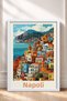 Naples Bay and Colorful Houses Framed Painting Italy Poster Living Room Kitchen Wall Decor Itp062 - 3