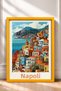 Naples Bay and Colorful Houses Framed Painting Italy Poster Living Room Kitchen Wall Decor Itp062 - 3