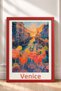 Venice Written on Canal Cocktail Glasses Framed Painting Italy Poster Wall Decor Itp074 - 3