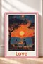 Romantic Double-Frame Painting with the Words "Amore" at Sunset, Italy Poster, Wall Decor, Itp086. - 3