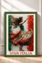 Viva Italia Dancing Woman Framed Painting, Italy Poster, Living Room, Kitchen, Wall Decor, Itp125. - 3