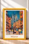 Milan Cathedral Framed Picture in a Starry Night, Italy Poster, Living Room, Kitchen, Wall Decor, Itp135. - 3