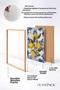 Blue Tile Border with Lemon Branch Frame, Italian Poster, Living Room and Kitchen Wall Decor, Itp111. - 4