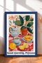 Buongiorno Princess Tea Table Framed Painting Italy Poster Living Room Kitchen Wall Decor Itp102