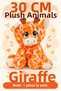 30 cm Cute Plush Animal Toy – Giraffe, Elephant, Teddy Bear, Chick, Monkey – 1 Piece - 3
