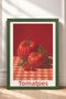Tomatoes on a Checkered Background, Framed Painting, Italy Poster, Wall Decor, Itn013. - 3