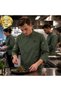5 Green Chef Jackets for Men, Customized with Your Logo - Professional Chef Jacket Made of Gabardine Fabric, XL Size. - 3