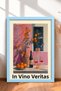 In Vino Veritas Wine and Orange Table Framed Poster, Italy Poster, Wall Decor, Itp175.