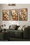 Textured Appearance Soft Color Flower 3 Piece Wooden Framed Painting Act