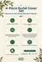 Set of 4 Botanical Stories Vintage Green Botanical Garden Pillow Covers, Double-Sided Print, 43X43 Cm. - 3