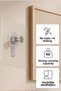 Punch-Free, Strong Adhesive Shelf Brackets, Wall Screws, and Clothes/Furniture Hangers, Set of 6. - 5