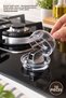 10 pieces of stove knob covers – transparent plastic, child safety, easy-to-install knob protectors, stove knob covers, child safety.