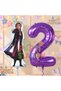 Frozen-Themed Anna 2-Year-Old Purple Balloon Set, 2-Piece Large Balloon Set, Frozen Theme: Elsa Balloon, Anna Balloon, Olaf Balloon