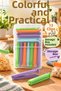 Set of 13 Boxed, 2 Different Sizes, Colorful Bag Clips—Kitchen Bag Closure Clips and Organizers - 6