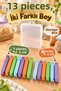 Set of 13 Boxed, 2 Different Sizes, Colorful Bag Clips—Kitchen Bag Closure Clips and Organizers - 2