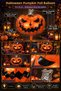 Halloween Pumpkin Foil Balloon, 78x55 cm, Black with Orange Face Print, Halloween Party Decoration - 5