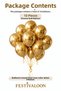 Pack of 10 Chrome Gold Balloons—Metallic Shiny Gold Balloons for Birthdays, Weddings, Engagements, Commitment Parties, and Elegant Event Decorations - 3