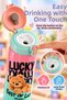 Cute Teddy Bear Print Kids' Thermos, 500 mL / 304 Stainless Steel, Leak-Proof, Heat-Retaining, Keeps Drinks Hot or Cold, One-Touch Open School and Water Bottle Thermos - 3