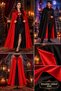 Halloween 160 cm Reversible Black and Red Mock Neck Dracula Vampire Cape