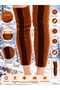 Long Thermal Wool-Textured Knee Pads, 2 Pairs (4 Pieces) – 47 cm, Winter-Ready, Heat-Retaining, Stretchy, and Soft Knee Pads - 2