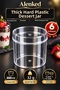 Plastic Dessert Container, 300 CC, with Lid, Thick, Hard, Transparent, Magnolia Bowl, Set of 6 - 2