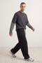 Black Balloon Fit / Loose Fit, Soft-Touch, Medium-Weight Sweatpants TMNAW27EA00015 - 3