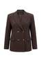 More Sustainable Dark Brown Blazer Jacket Twoaw27Bc00077