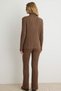 More Sustainable Mink Soft Textured Ribbed High Neck Knitwear Bottom - Top Set Twoaw27Au00090 - 2