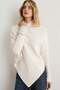 Beige Turtleneck Oversize Cape Knitwear Sweater Twoaw27Kz00326