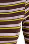 Multi-Colored*001 Striped Fitted/Asymmetrical Collar Cotton Ribbed Knit Blouse Twoaw27Bz00174 - 2