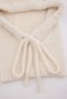White Soft Textured Tie-Back Knitwear Balaclava Beanie Twoaw26Br00002 - 2