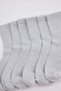 Gray Melange Unisex 6-Piece Cotton College-Tennis-Medium Length Socks Tedaw25Co00007 - 3