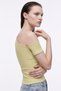 Drawstring Asymmetric Collar Stretchy Knitted Bluz - 2