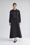 Stone Detailed Zippered Jacket Set Black