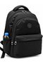 Unisex Black Large Size Backpack – Waterproof Fabric, Multi-Compartment, Large Volume, School, University, Work, and Travel Bag