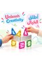 Colorful Diamond Surface Magnetic Tiles – 52-Piece Magnetic Building Set with Metal Storage Tin - 5