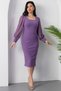 Chiffon Dress with Sleeves 13389 - 7