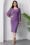 Chiffon Dress with Sleeves 13389 - 4