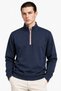 Premium fabric zippered polo collar slim fit t-shirt