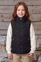 Zippered Stand Collar Girl's Puffer Vest