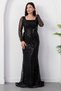 Square Neckline Long Sleeve Beaded Evening Dress 41231 - 6