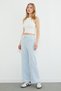 Striped Wide Leg Trousers with Elastic Waist - 2